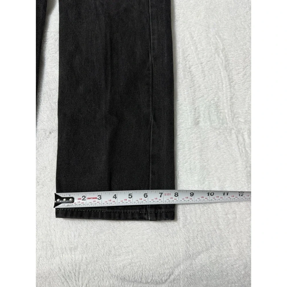 Levis 505 Jeans Mens 33x30 Black Regular Straight Mid Rise Dark Wash